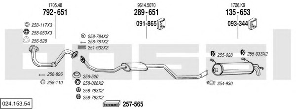 BOSAL 024.153.54 Exhaust System